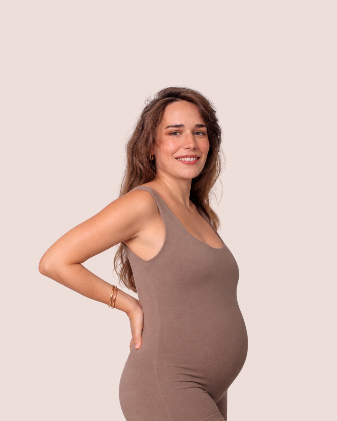 The Everyday Maternity Romper - Taupe