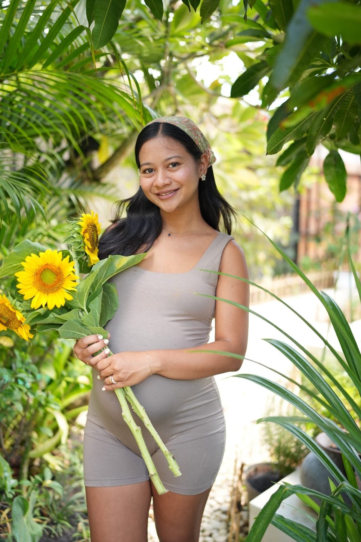 The Everyday Maternity Romper - Taupe