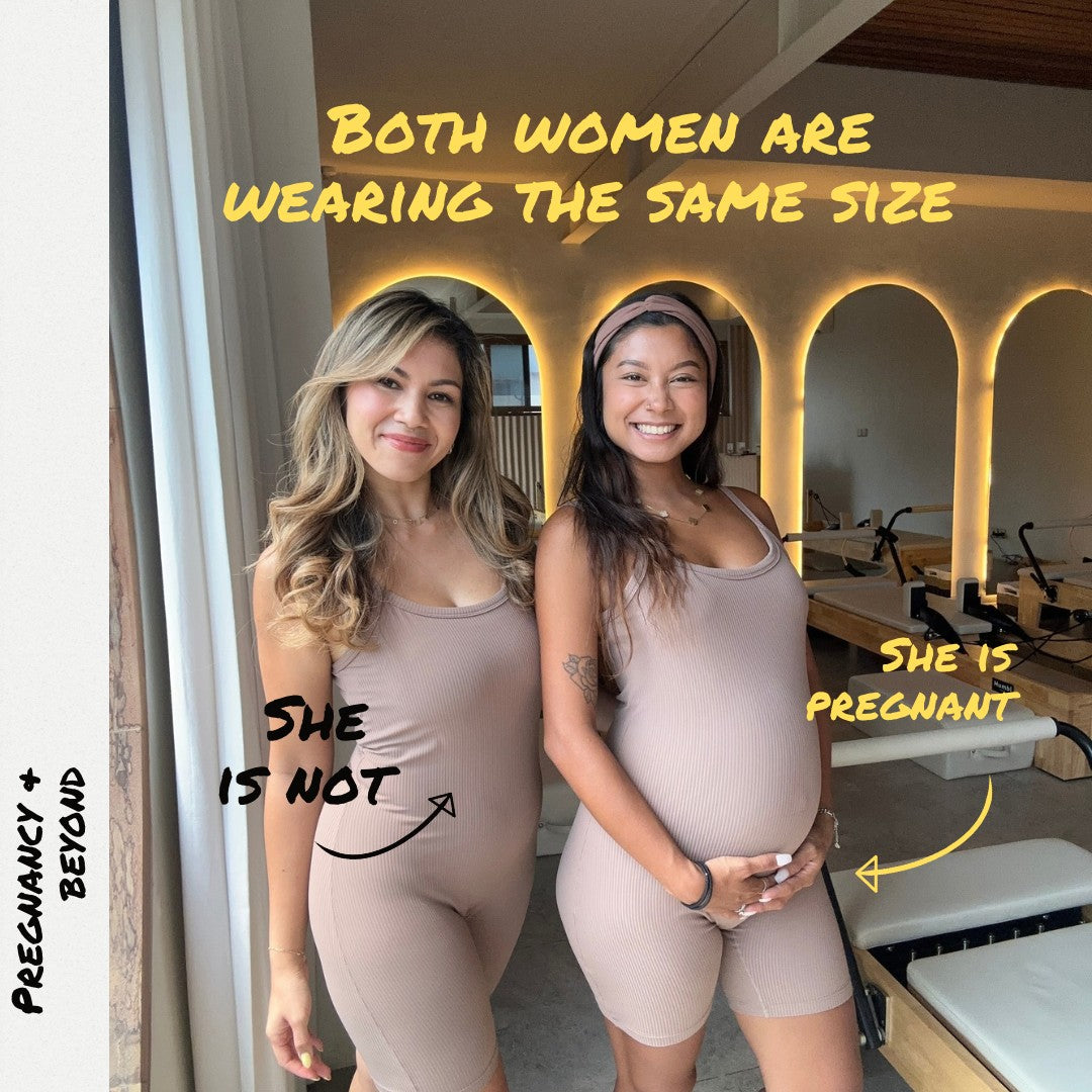 The Ribbed Maternity Romper - Cocoa